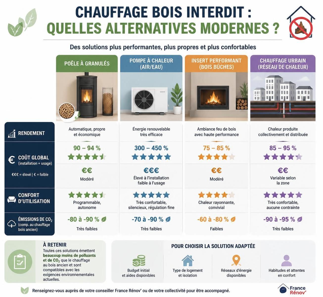 découvrez quelles villes interdisent le chauffage au bois en 2026 et quelles alternatives efficaces adopter pour vous chauffer autrement tout en respectant l'environnement.