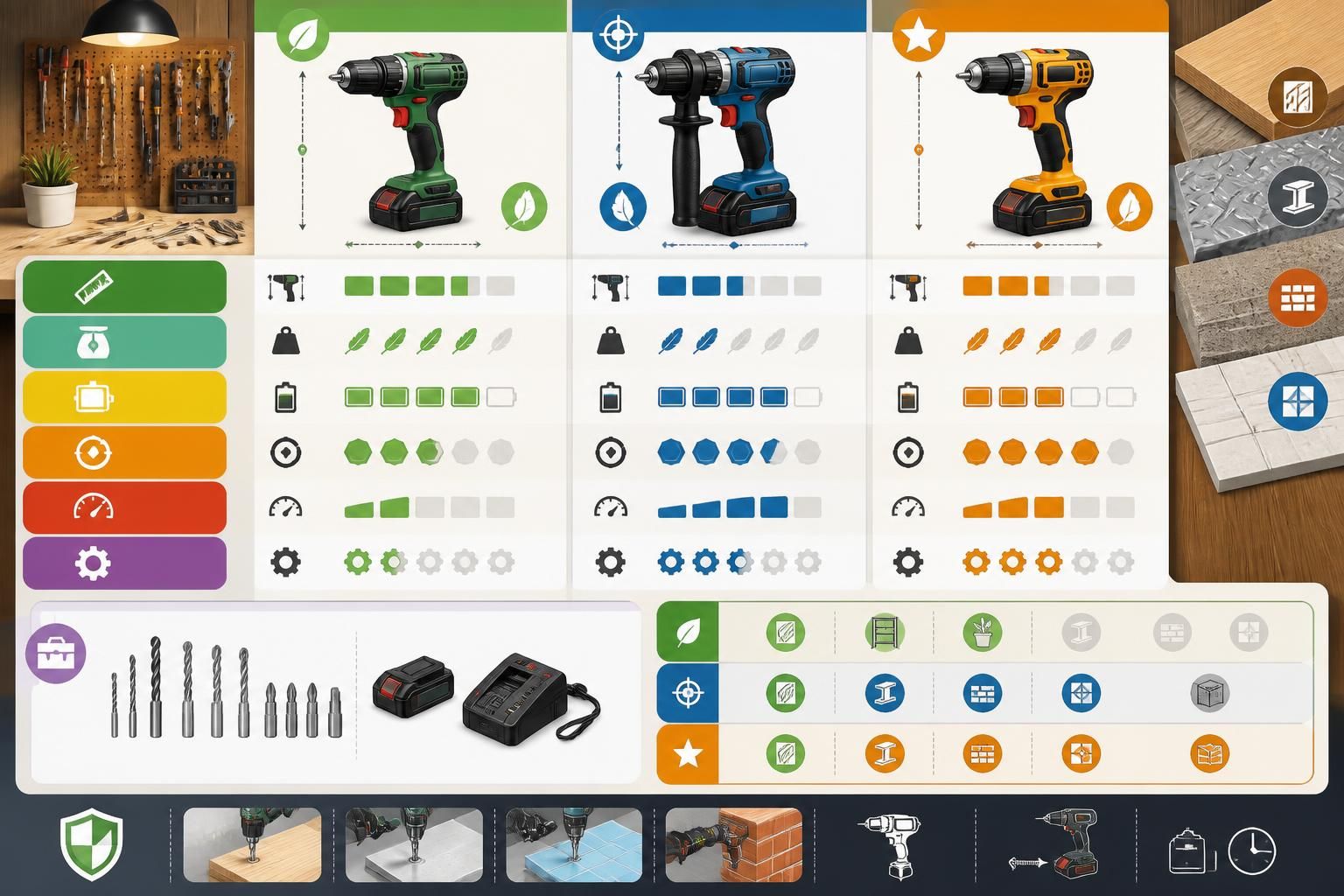 découvrez notre guide d'achat complet pour choisir la perceuse sans fil idéale, parfaite pour les bricoleurs du dimanche souhaitant allier simplicité et efficacité.