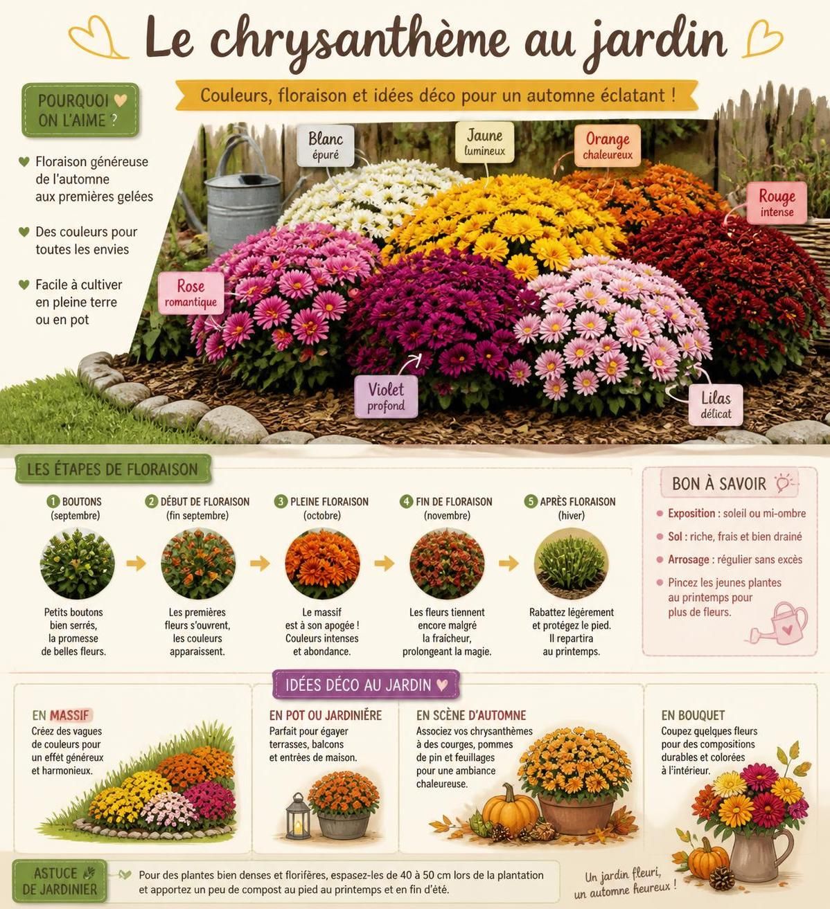 découvrez comment planter et entretenir le chrysanthème pour qu'il refleurisse chaque automne. conseils pratiques pour un jardin coloré et éclatant à la saison fraîche.