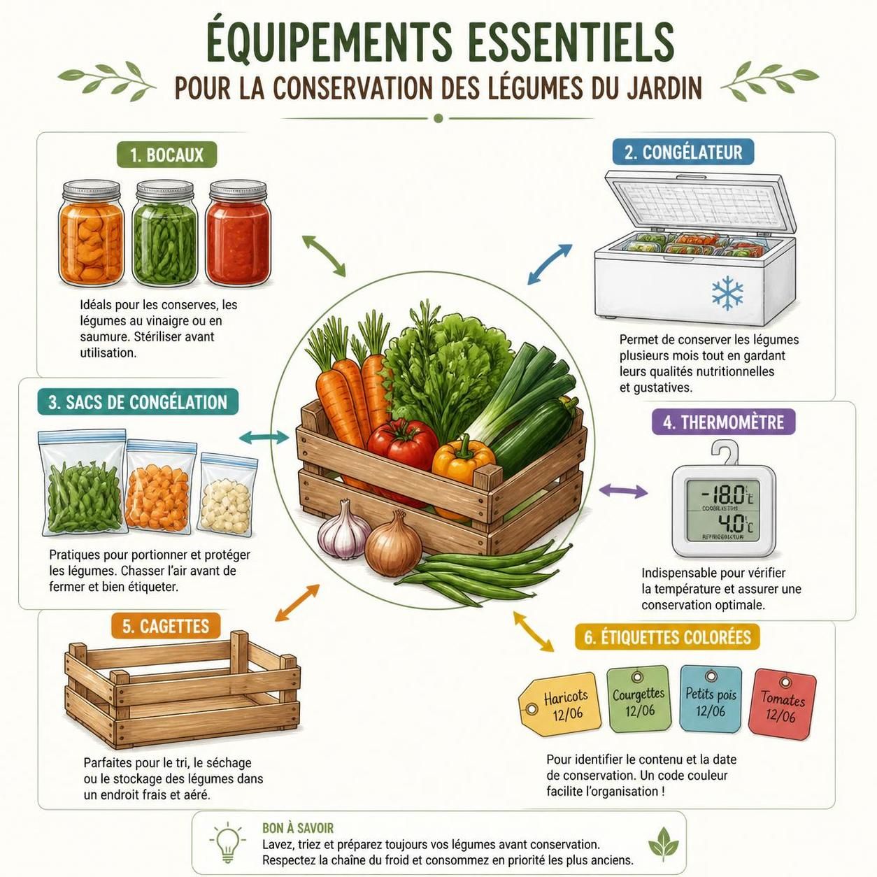 découvrez les meilleures méthodes pour conserver vos légumes du jardin et prolonger vos récoltes d'été jusqu'en hiver. astuces simples et efficaces pour savourer vos légumes toute l'année.