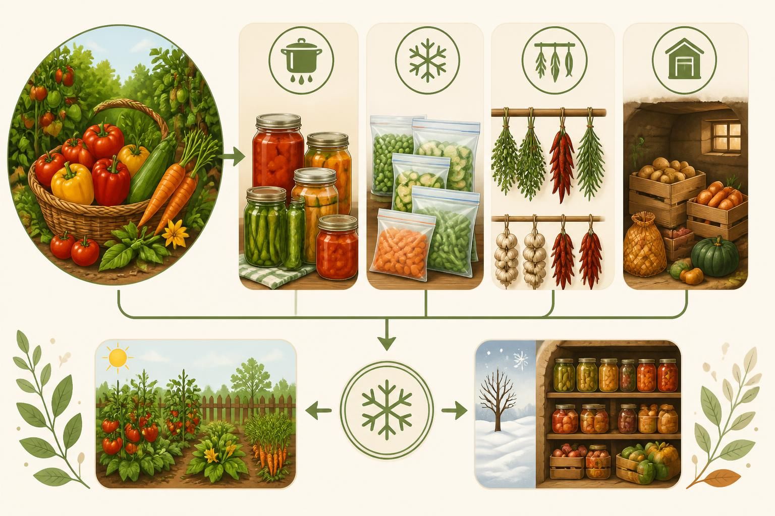 découvrez les meilleures méthodes pour conserver vos légumes du jardin et prolonger vos récoltes d'été jusqu'en hiver. astuces simples et efficaces pour profiter de vos productions toute l'année.