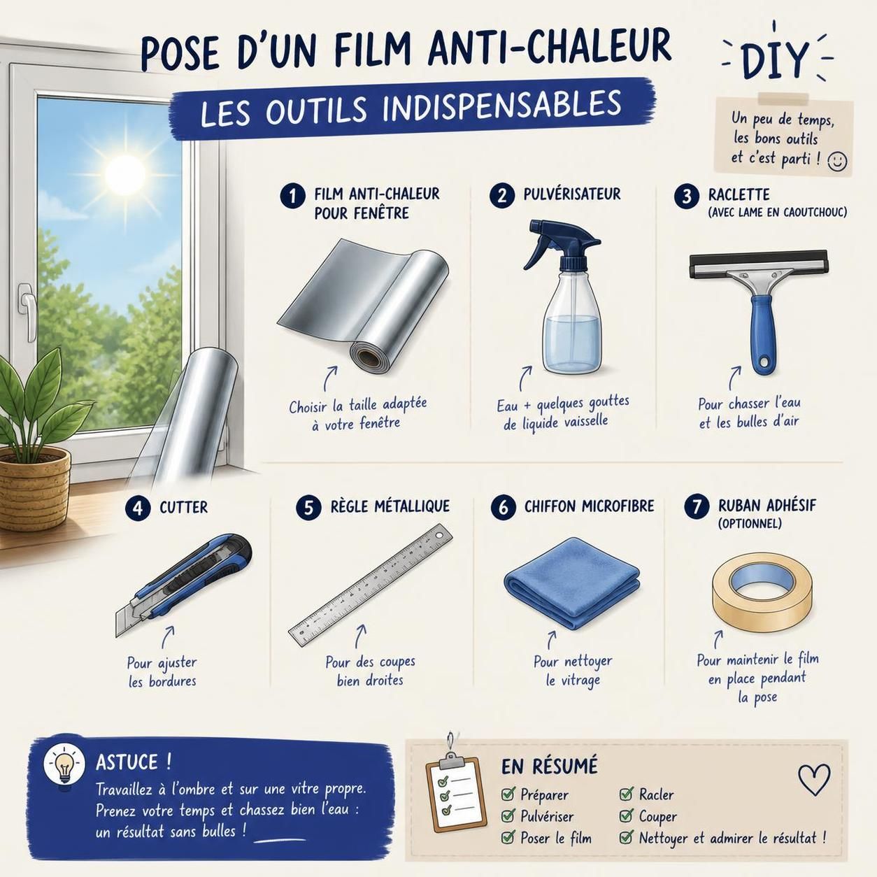 découvrez comment installer un film anti-chaleur pour fenêtres et profitez d'un intérieur frais pendant l'été en réduisant efficacement la chaleur grâce à cette solution simple et durable.