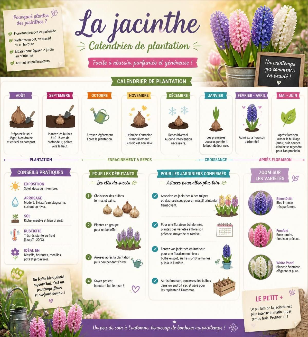 découvrez comment planter et cultiver la jacinthe en pot ou en pleine terre pour obtenir de magnifiques fleurs parfumées au printemps.