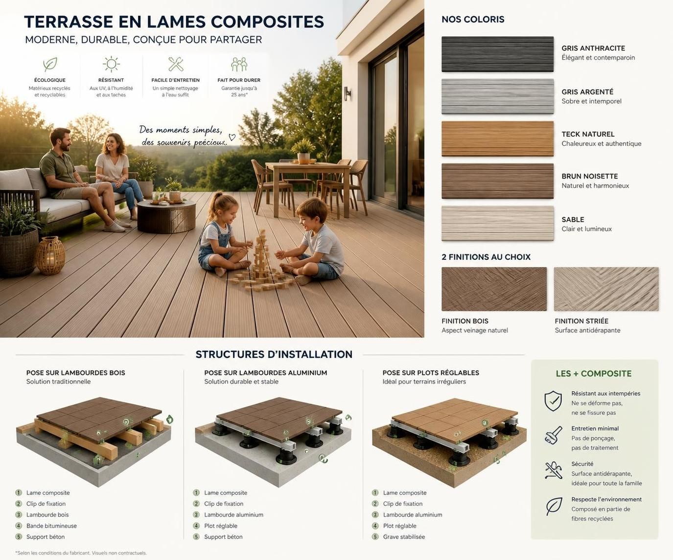 découvrez tout ce qu'il faut savoir sur les lames de terrasse composite : prix, durée de vie, et conseils pour bien choisir le matériau adapté à votre extérieur.