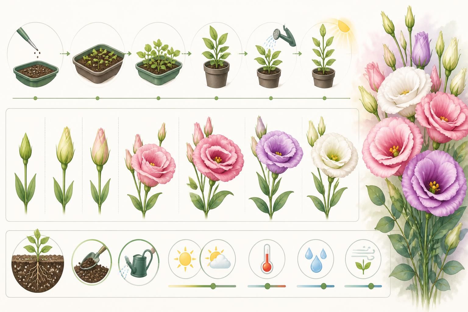 découvrez comment cultiver et faire fleurir le lisianthus, une fleur élégante au charme délicat rappelant la rose, pour embellir votre jardin ou vos compositions florales.