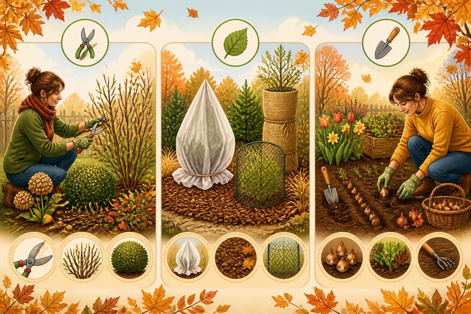 découvrez nos conseils pratiques pour préparer votre jardin à l'automne : taille des plantes, protections contre le froid et plantations à réaliser avant les premières gelées.