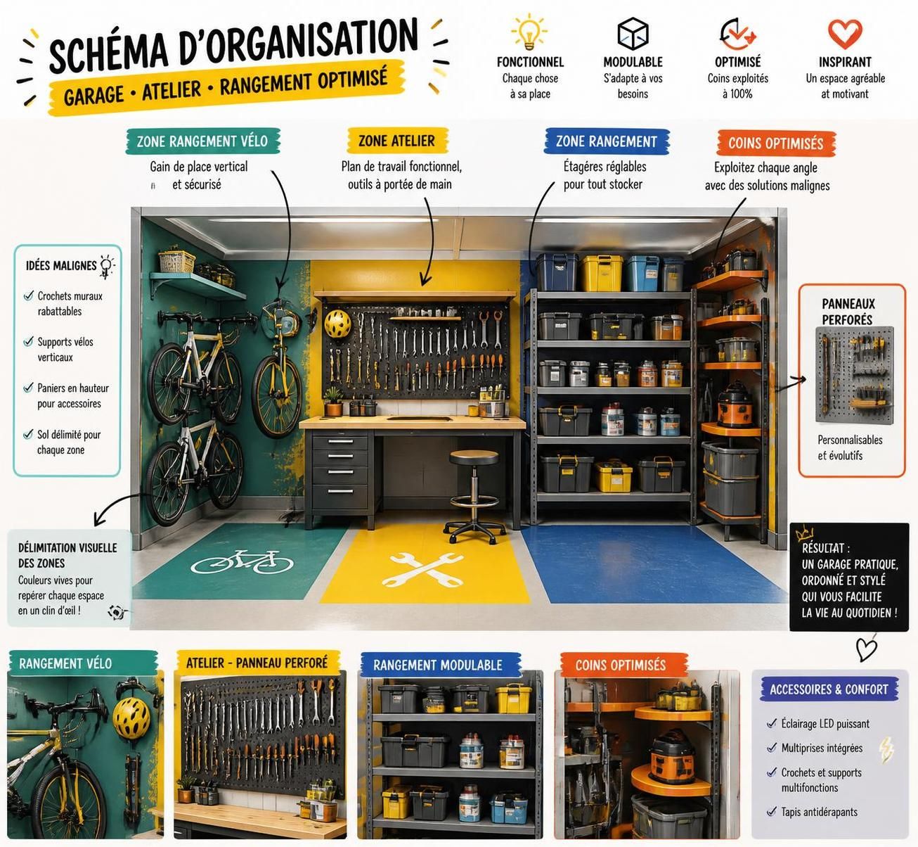 découvrez nos méthodes de tri efficaces et solutions de rangement pratiques pour organiser votre garage et retrouver un espace clair et fonctionnel.