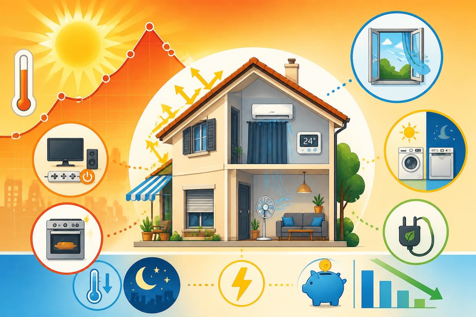 découvrez des conseils pratiques pour réduire votre facture d'électricité pendant l'été et adopter les bons gestes face à la canicule, tout en restant au frais et en économisant de l'énergie.