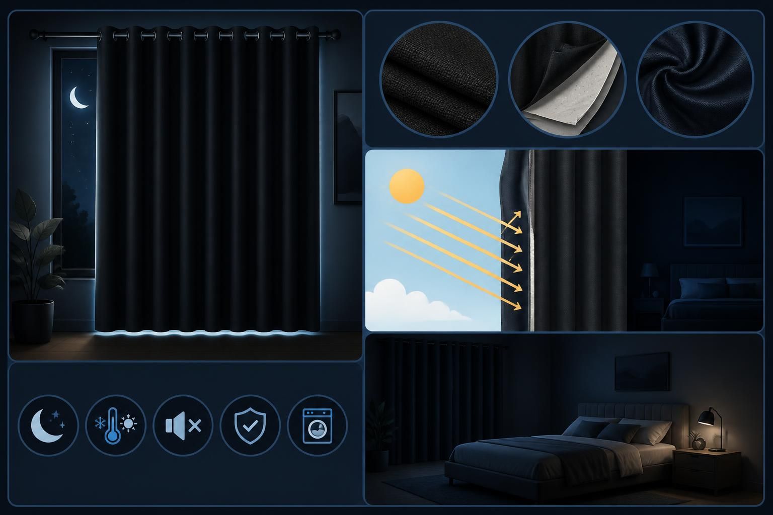 découvrez les meilleures solutions de rideaux occultants pour garantir une chambre plongée dans l'obscurité totale, idéale pour un sommeil réparateur et une ambiance intime.