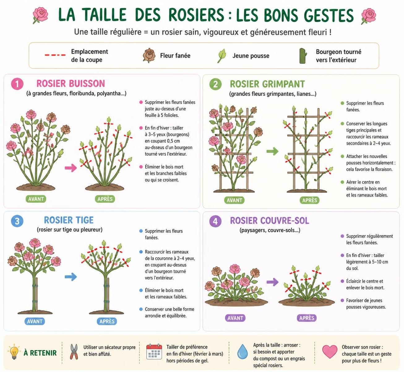 découvrez quand et comment tailler vos rosiers en été pour stimuler une belle remontée florale et prolonger leur floraison.