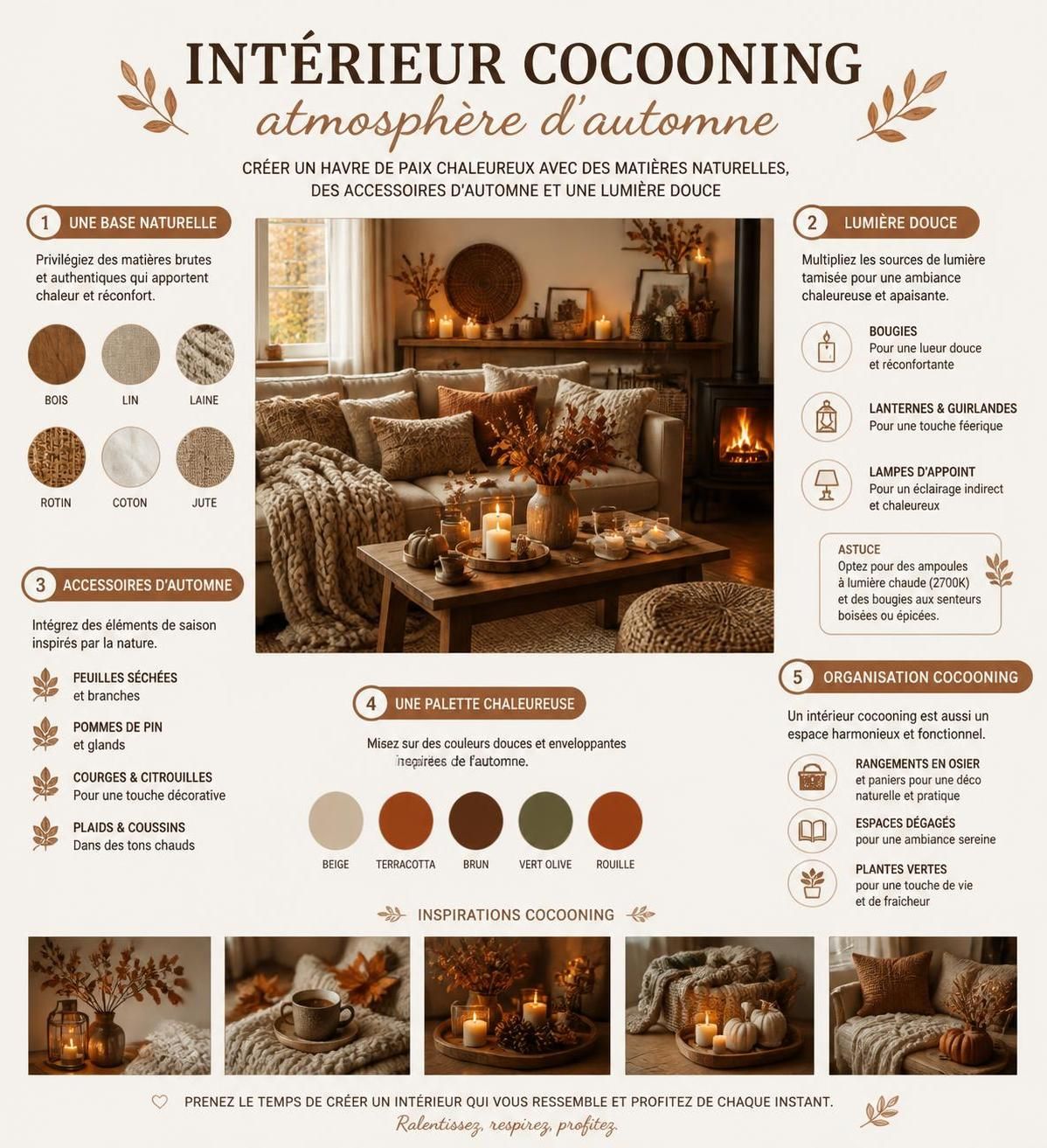 découvrez comment créer une ambiance cocooning cet automne avec des textiles doux, des bougies chaleureuses et des luminaires pour un intérieur confortable et accueillant.