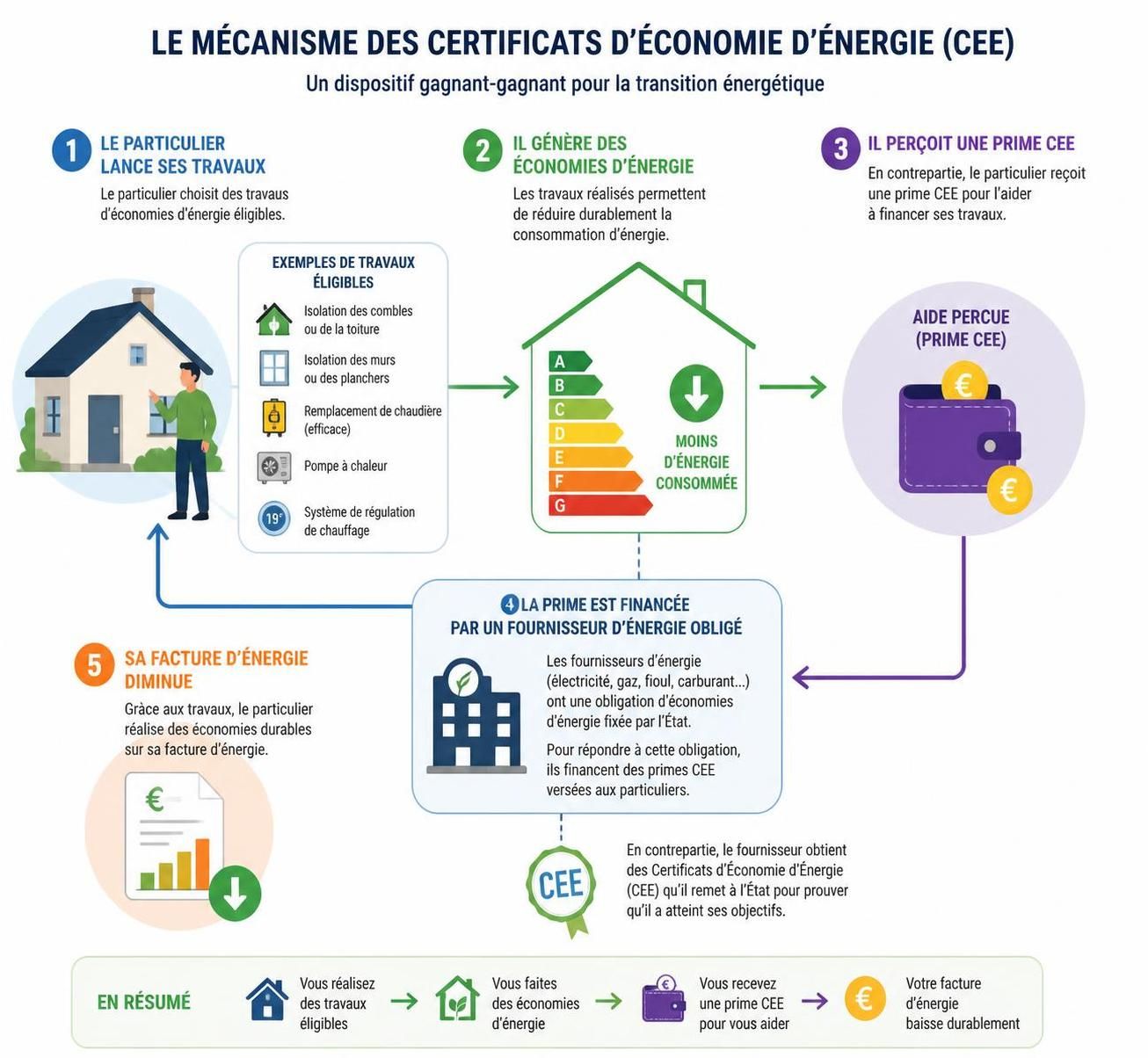découvrez comment bénéficier des certificats d'économie d'énergie (cee) pour financer vos travaux de rénovation énergétique et réduire vos dépenses.