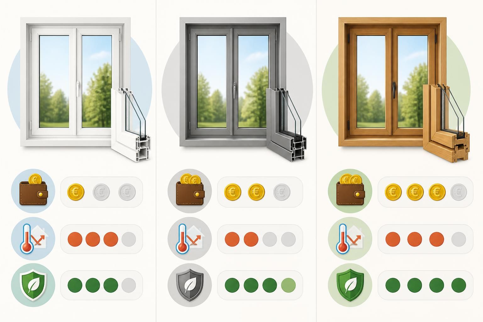 découvrez notre guide complet pour choisir entre fenêtres en pvc, aluminium ou bois, avec un comparatif détaillé selon votre budget et les performances d'isolation.