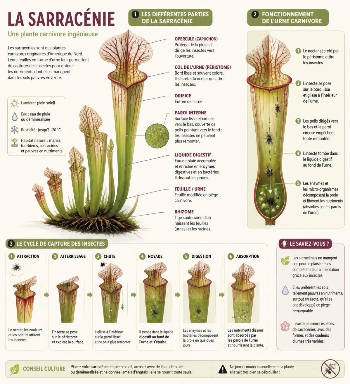 découvrez comment cultiver et nourrir la sarracénie, cette plante carnivore fascinante, tout en lui garantissant une croissance optimale et un bel envol vers la beauté naturelle.
