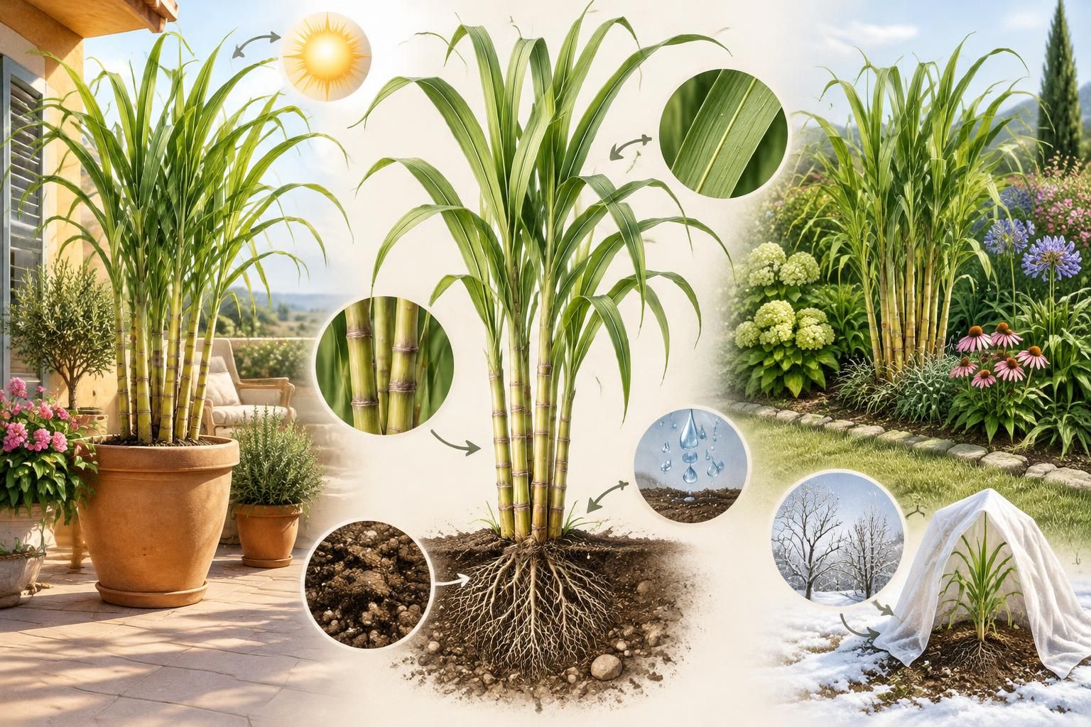 découvrez comment cultiver la canne à sucre en pot ou au jardin dans nos régions : conseils de plantation, d’entretien et d’hivernage pour profiter de son allure exotique.