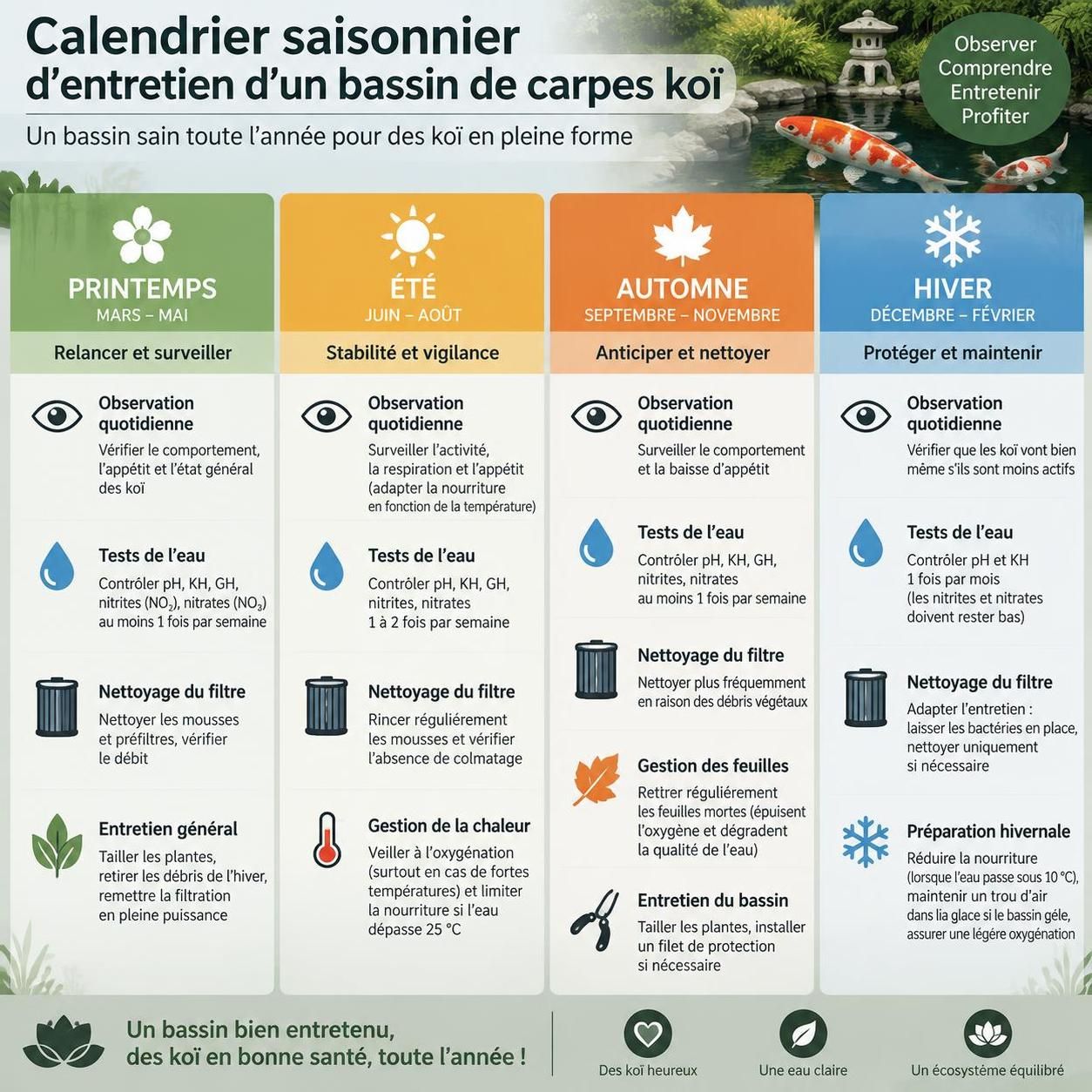 découvrez comment installer et entretenir un bassin à carpes koï, et choisissez les espèces adaptées au climat français pour un jardin harmonieux.