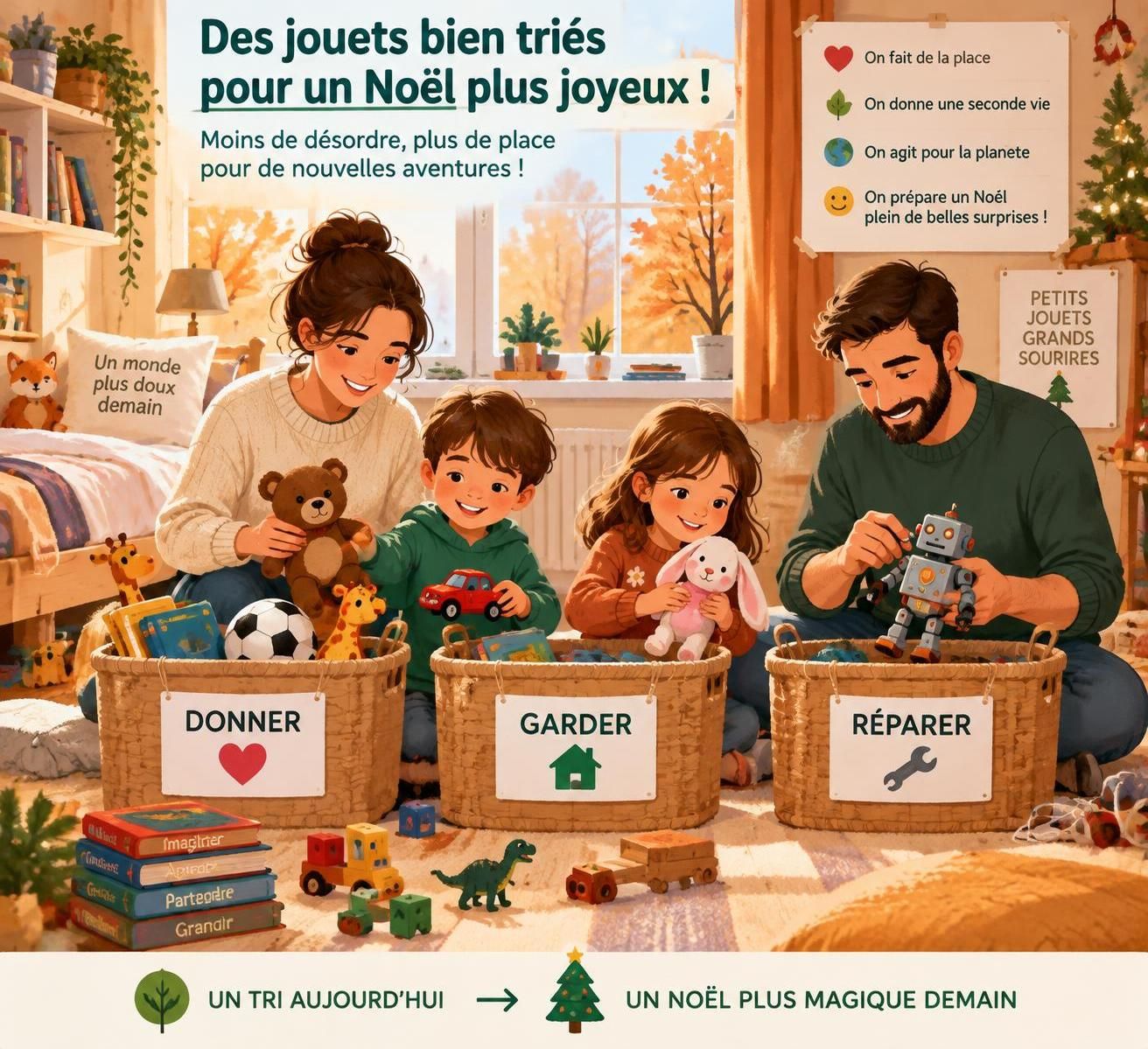 profitez de l’automne pour désencombrer votre maison, trier vos affaires et faire de la place avant d’installer les décorations de noël.