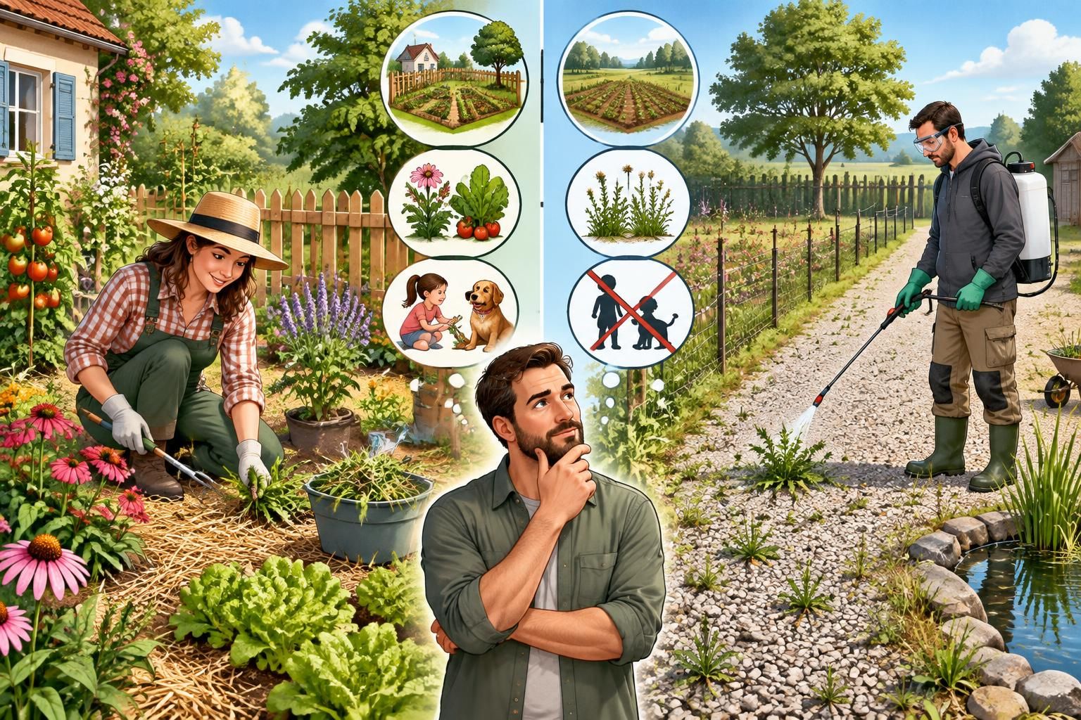 désherbant naturel ou chimique : comparez efficacité, impact et usages pour choisir la solution adaptée à votre jardin et à vos besoins.