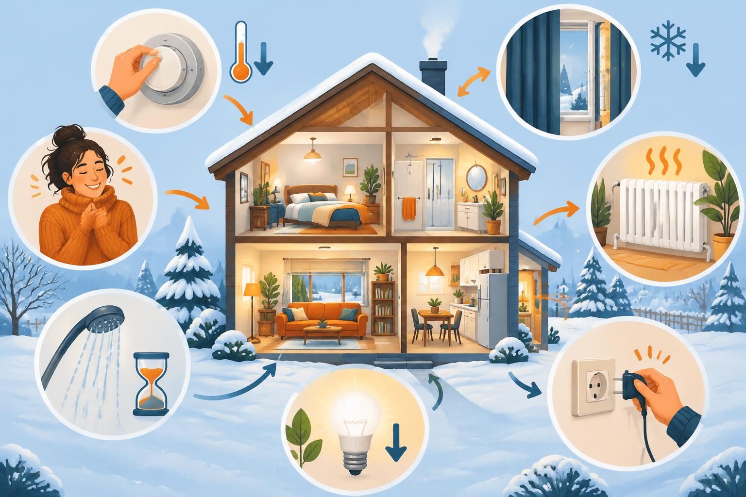 chauffage, isolation, éclairage : adoptez des gestes simples pour réduire votre consommation d’énergie cet hiver et alléger vos factures.