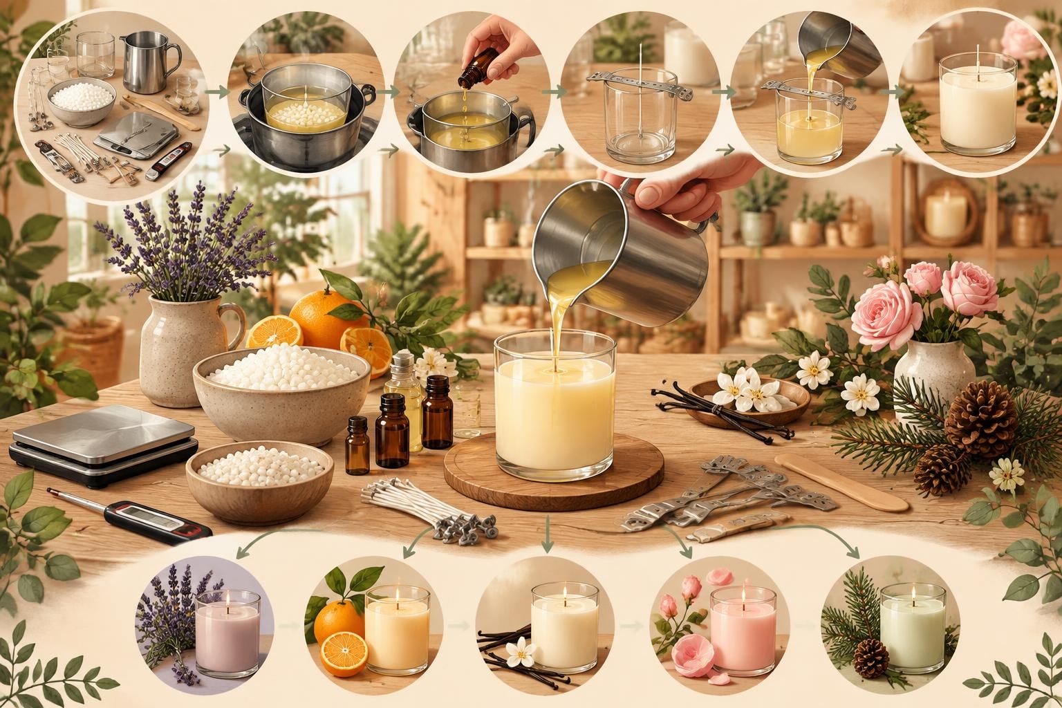 découvrez le matériel essentiel, les techniques de fabrication et des recettes faciles pour créer vos premières bougies parfumées maison.