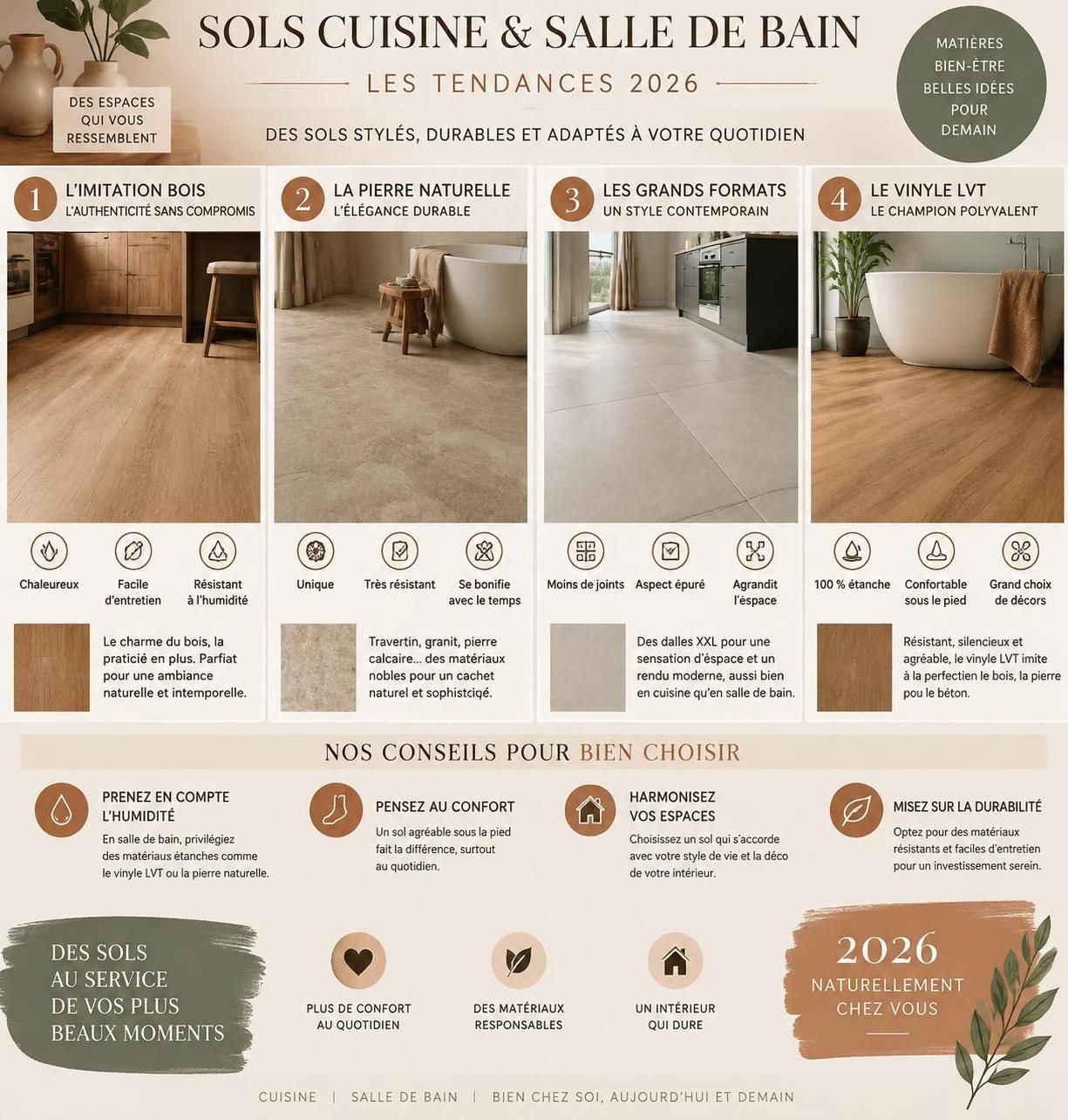 gerflor ou carrelage pour la cuisine et la salle de bain en 2026 ? comparez résistance à l’humidité, entretien, confort et prix pour bien choisir.
