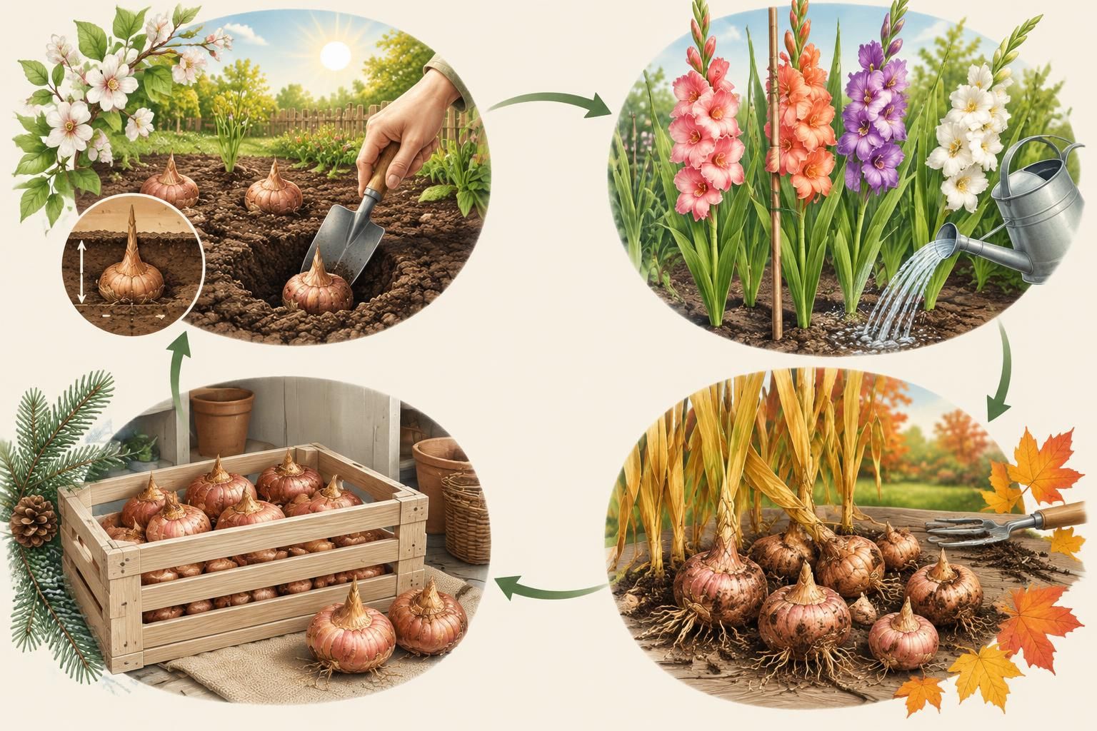 découvrez quand planter les glaïeuls, comment les entretenir tout l’été et conserver leurs bulbes pour profiter de leur floraison la saison prochaine.