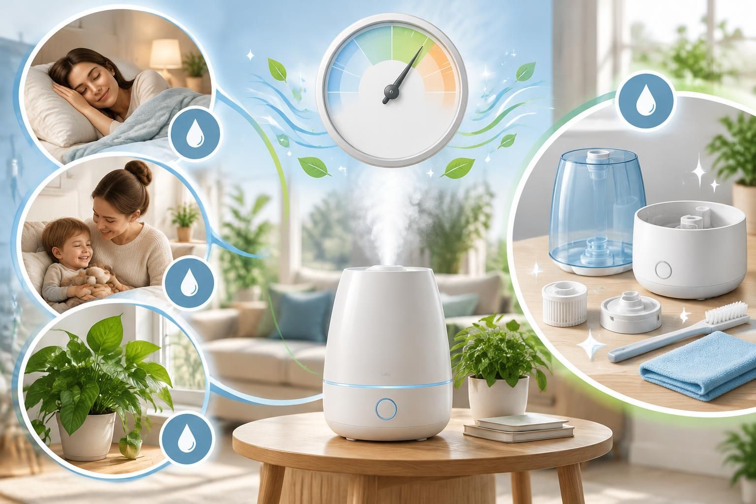 humidificateur d’air : découvrez à qui il est utile, le taux d’humidité idéal à viser et les gestes essentiels pour l’entretenir efficacement.