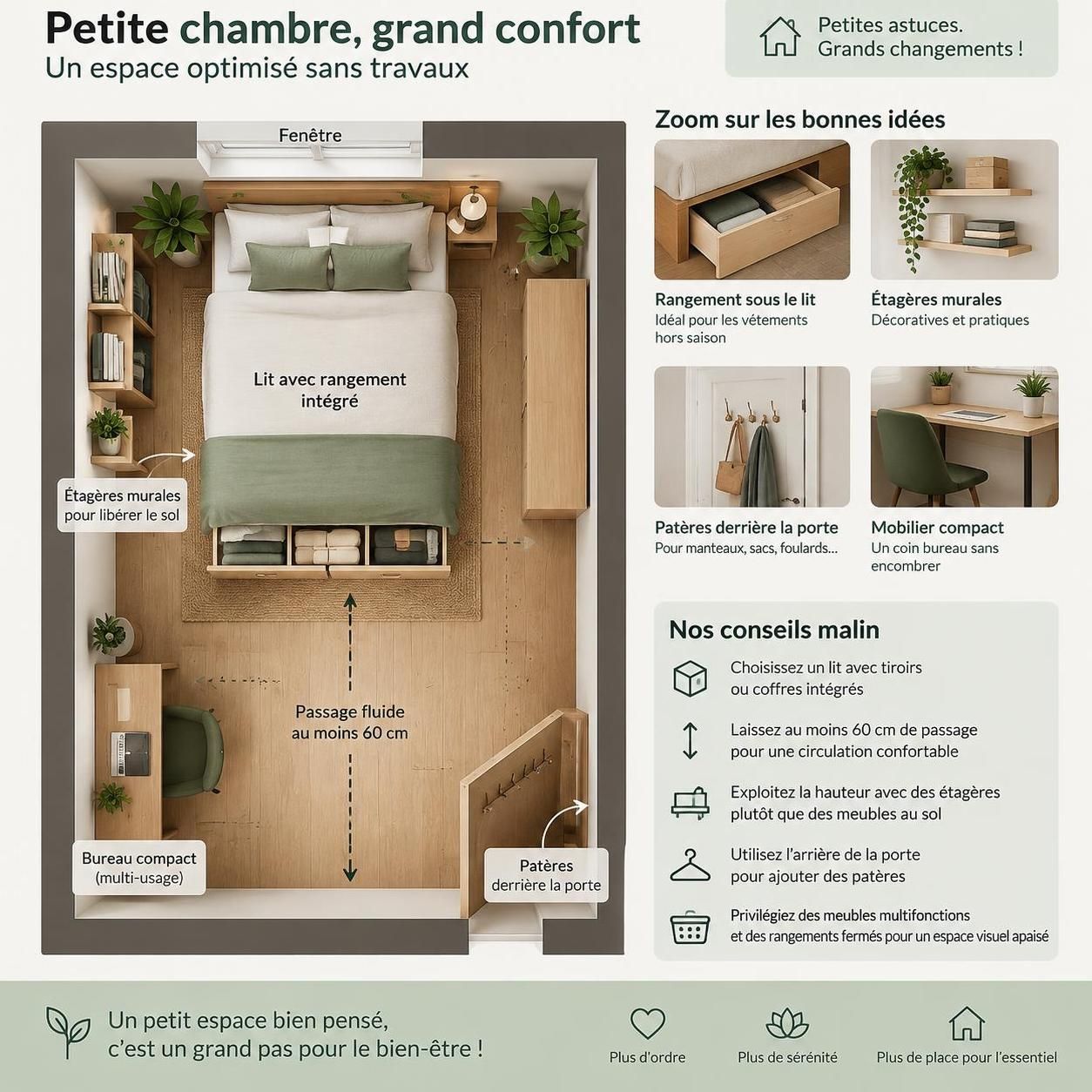 découvrez des solutions pratiques pour mieux ranger votre chambre adulte, optimiser chaque recoin et gagner de l’espace sans entreprendre de travaux.