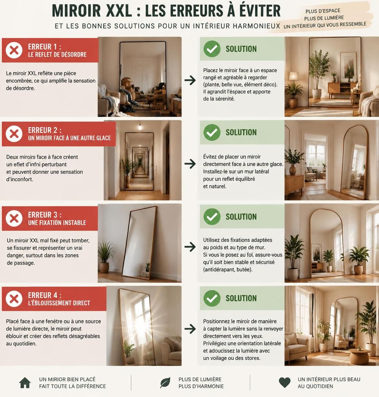 découvrez comment positionner un miroir xxl pour agrandir l’espace, capter la lumière et créer un effet décoratif harmonieux dans votre intérieur.