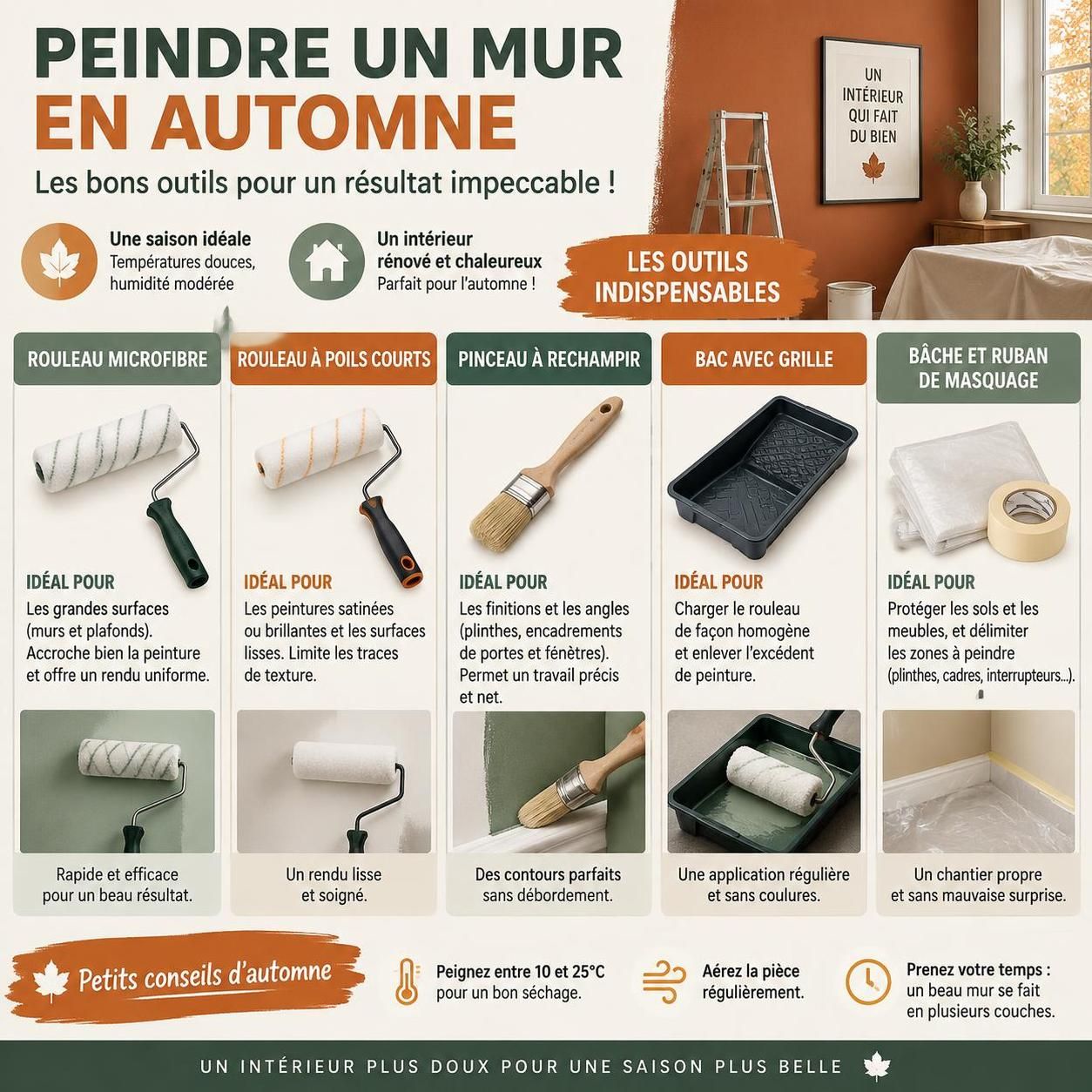 peindre ses murs en automne demande quelques précautions. découvrez les erreurs à éviter et les produits à choisir pour un résultat durable et soigné.
