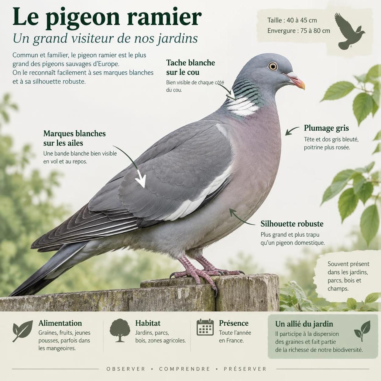 apprenez à reconnaître le pigeon ramier au jardin et découvrez des solutions efficaces pour l’éloigner sans nuire aux oiseaux ni à la faune.