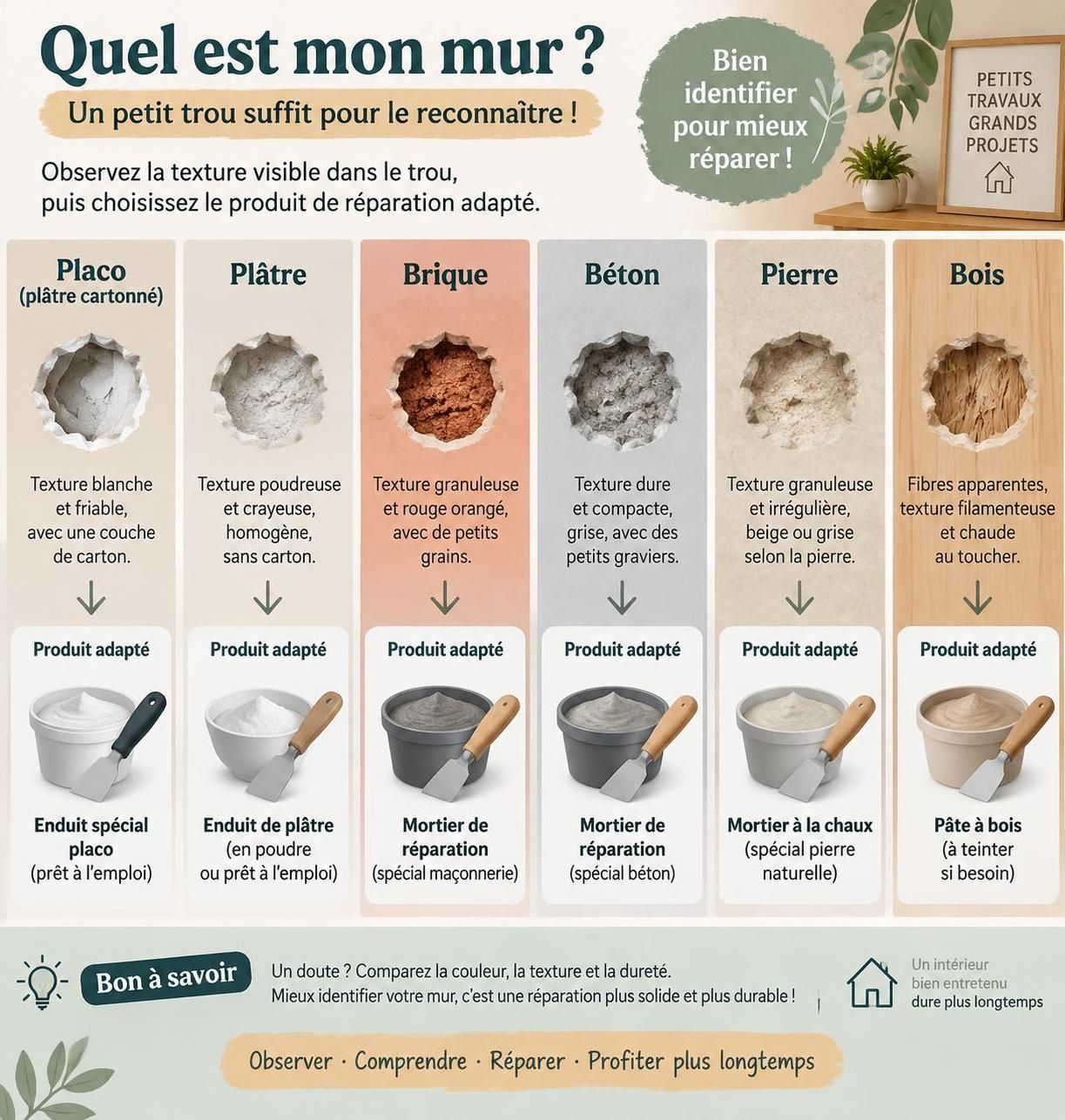 découvrez comment reboucher un trou dans un mur selon sa taille et le type de cloison : outils, matériaux et étapes pour une réparation propre et durable.