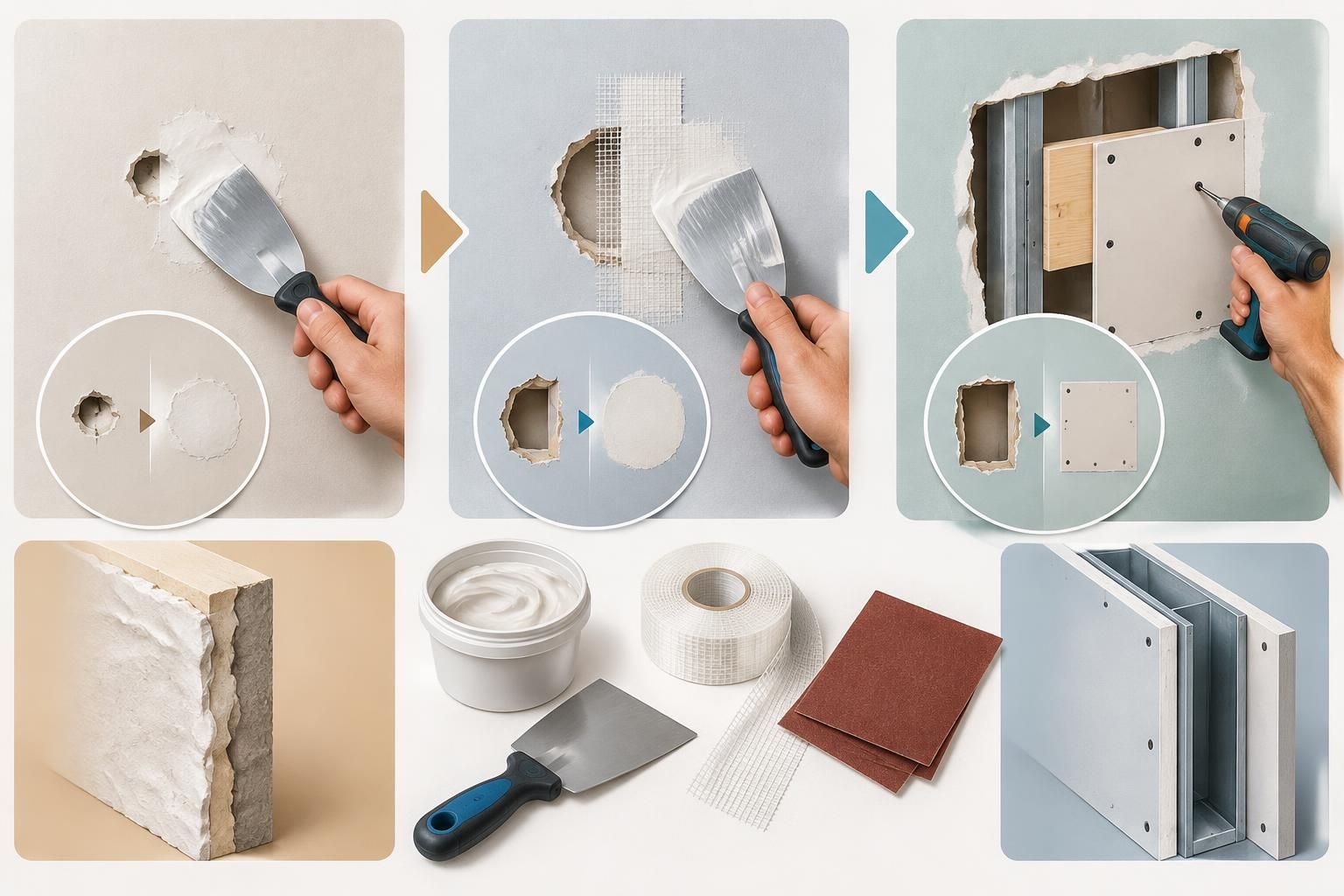 découvrez comment reboucher un trou dans un mur avec la bonne technique selon sa taille et le type de cloison : placo, brique ou béton.