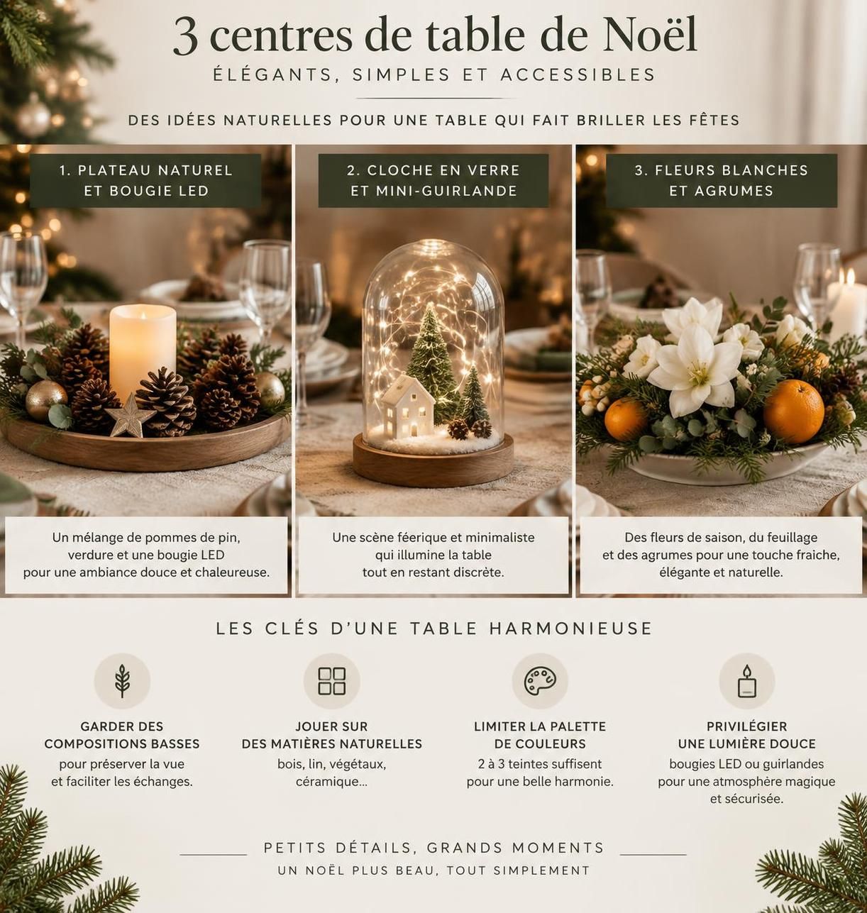 découvrez des idées originales et élégantes pour décorer votre salon à noël : matières naturelles, couleurs raffinées et détails chaleureux, loin des clichés.