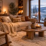 adoptez le style hygge dans votre salon cet hiver : matières naturelles, couleurs douces et lumières tamisées pour une ambiance chaleureuse et apaisante.