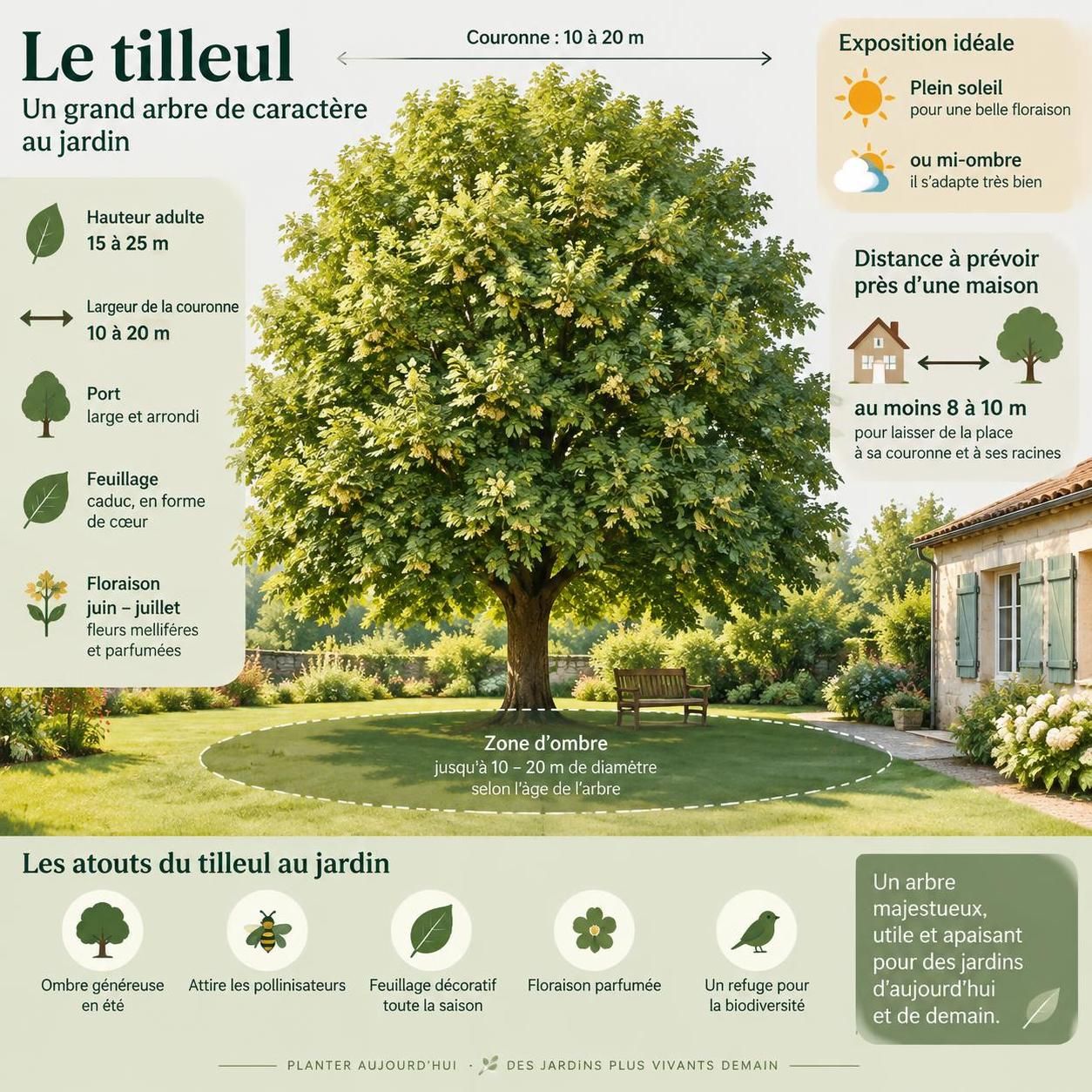 découvrez comment planter un tilleul, récolter ses fleurs parfumées et profiter de l’ombre généreuse de cet arbre majestueux.