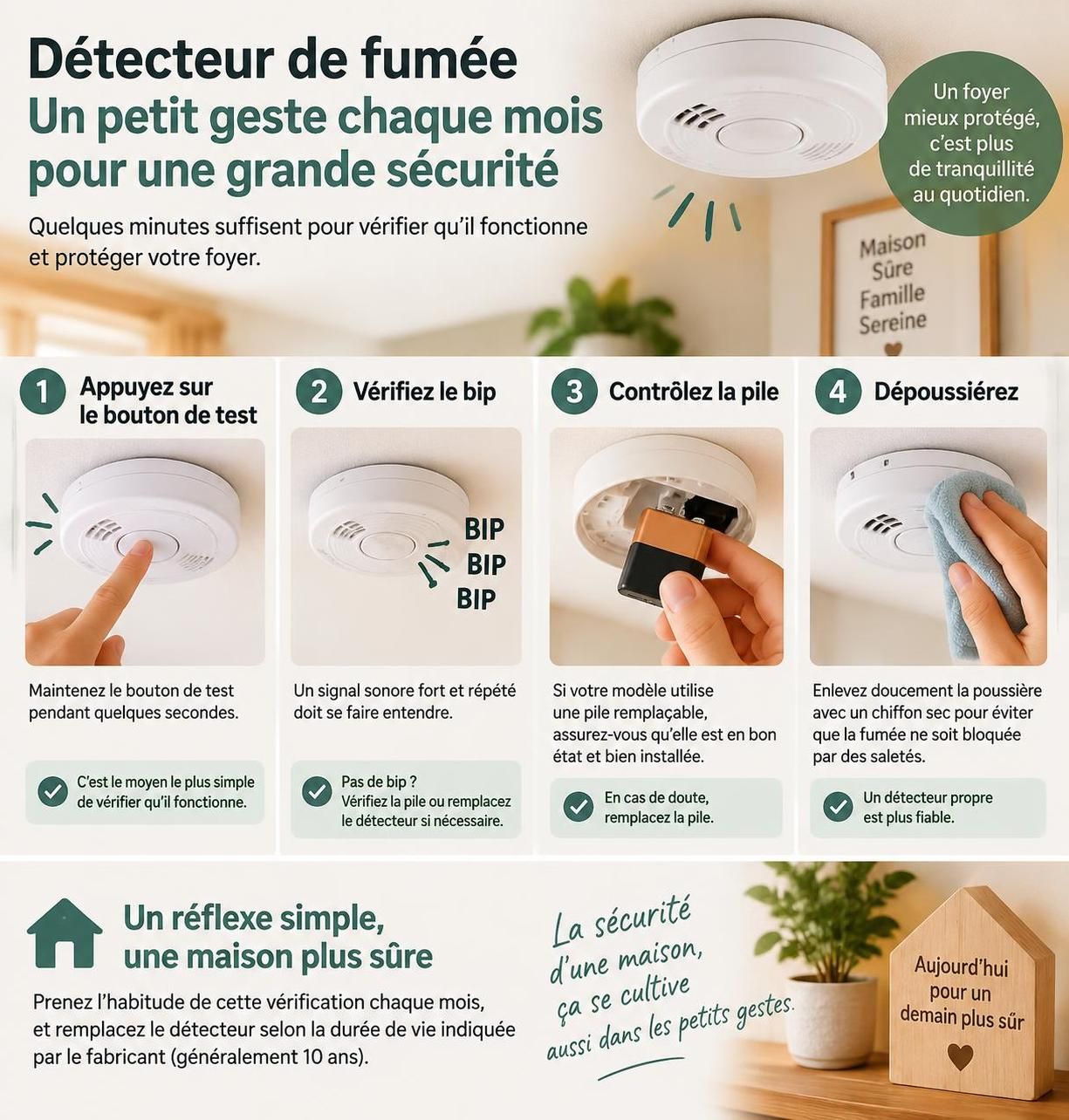 découvrez pourquoi et comment vérifier vos détecteurs de fumée afin de vous assurer qu’ils fonctionnent correctement et protègent efficacement votre logement.